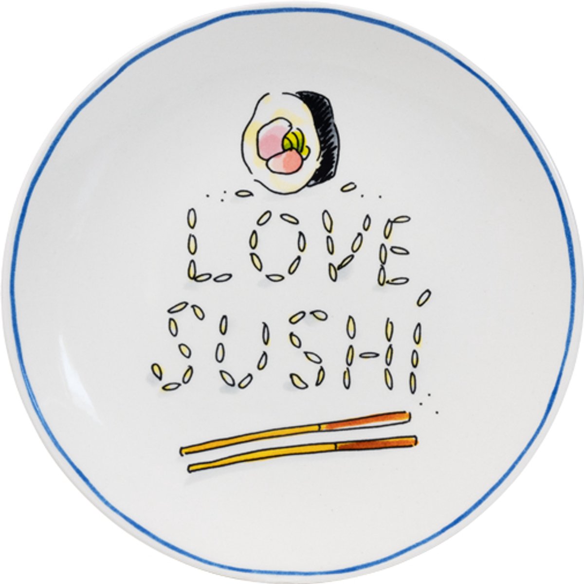 Blond amsterdam , sushi: plate 18 cm love