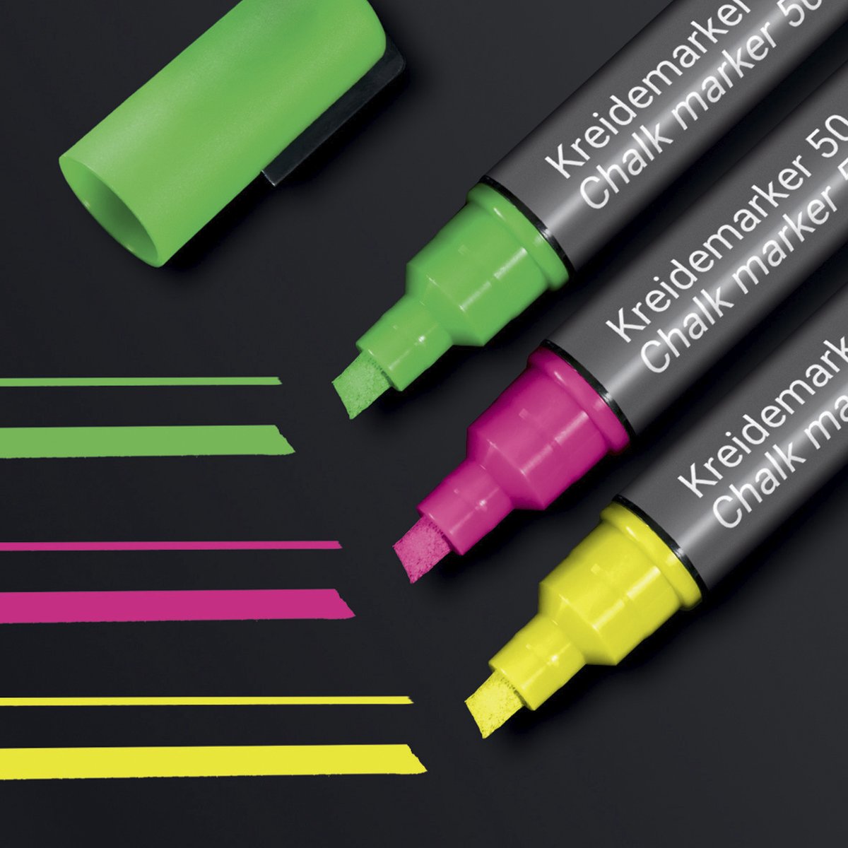 Sigel Kreidemarker – Keilspitze – 1–5 mm – 3 Farben – si-ba182