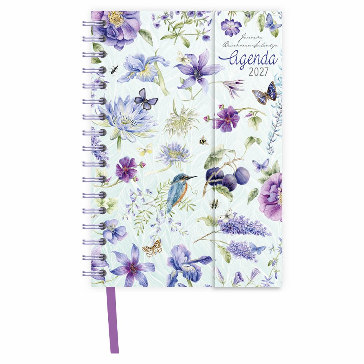 Comello janneke brinkman luxe spiraalagenda blauwe bloemen 2027