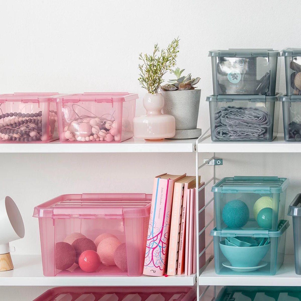 Smartstore - colour 14 opbergbox 14 liter - polypropyleen - roze