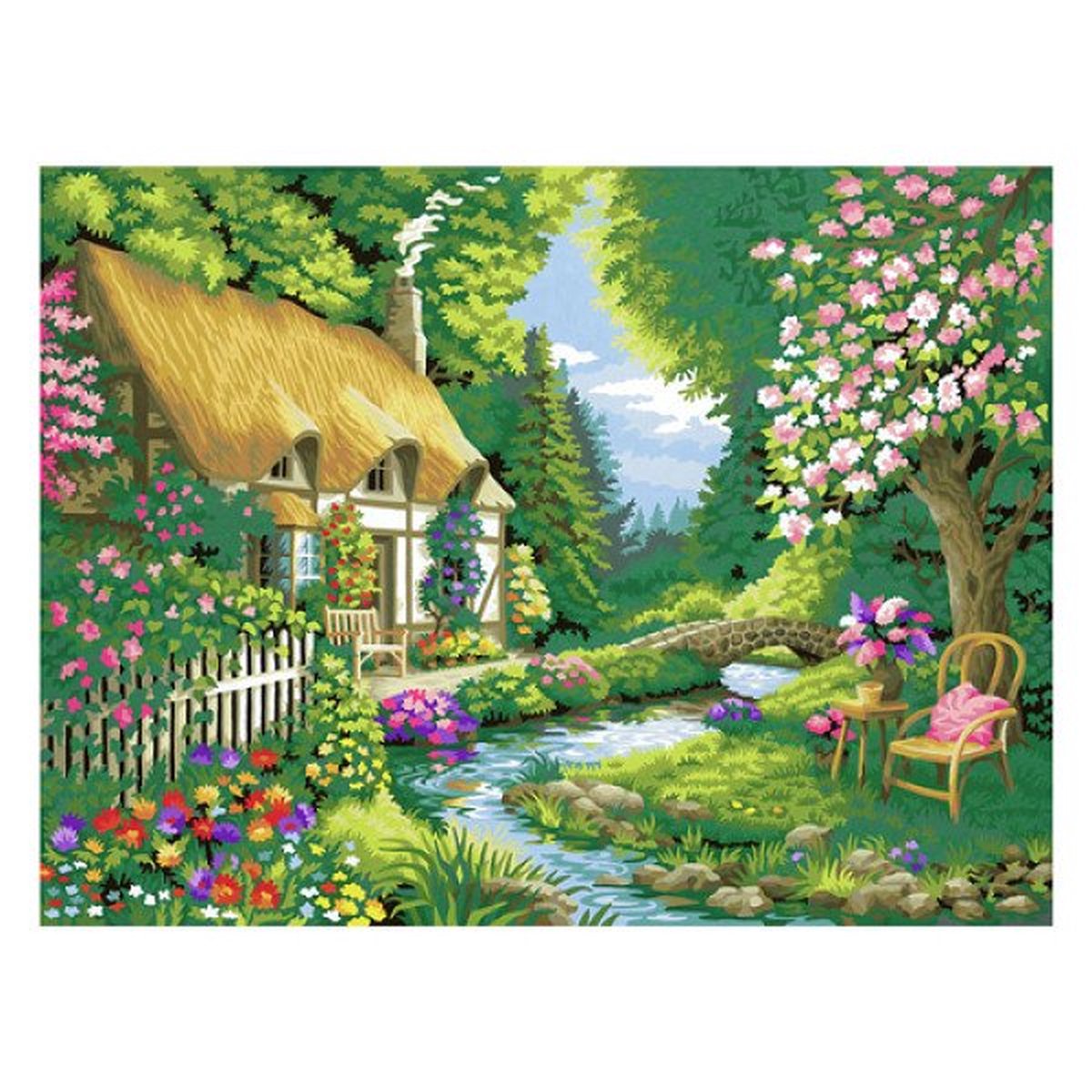 Ravensburger Kreart Gemälde bei Nummer - Cottage Garden