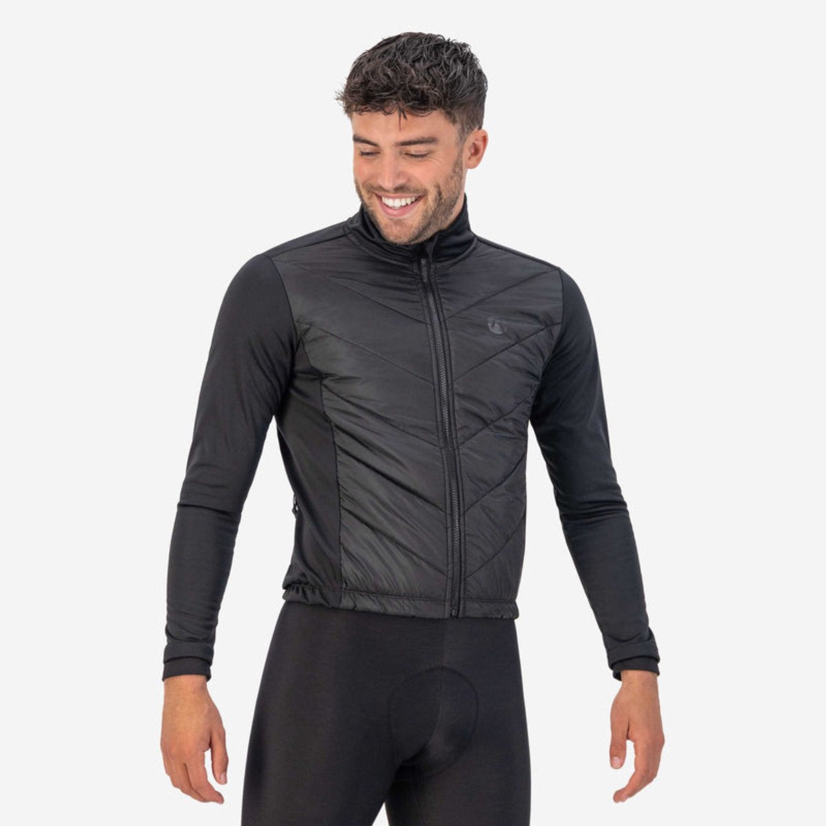 Rogelli wadded ii winter fietsjack heren - wielrenjack - winddicht - zwart - maat s