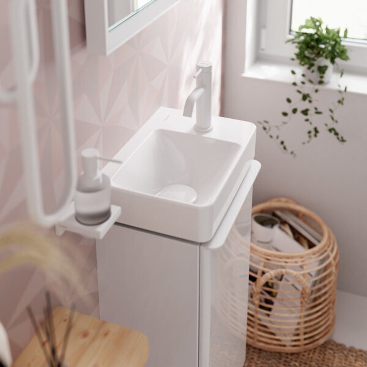 Hansgrohe tecturis s – Waschtischarmatur – Einhebelbedienung – Kaltstart energiesparend – mit Ablaufgarnitur – 80 mm Größe – mattschwarz