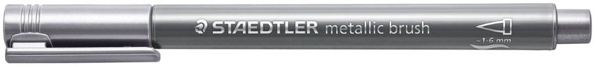 Staedtler - Metallic-Pinselstift - mit Pinselspitze - Silber - Schachtel mit 10 Stück