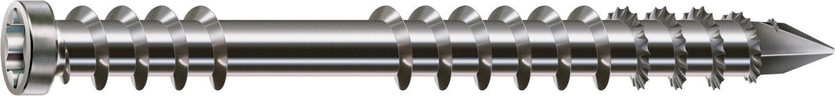 Spax Terrassenschraube, 5 x 40 mm, 90 Stück, Befestigungsgewinde, Zylinderkopf, T-Stern plus T25, Schnittspitze, Edelstahl A2 – 8000000288203