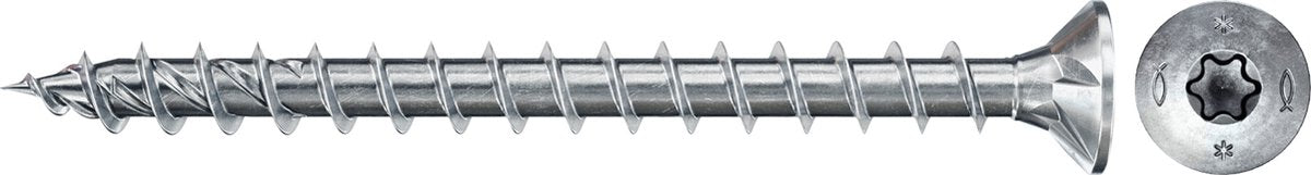 Fischer Spanplattenschraube PowerFast II 4,0x40 TX Senkkopf Vollgewinde blau verzinkt (200)