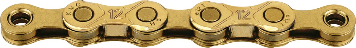 KMC Ketting E12 Ti-Ni Gold, 1 2x11 128, 130 Links, 5,2 mm Stift, 12-Gang
