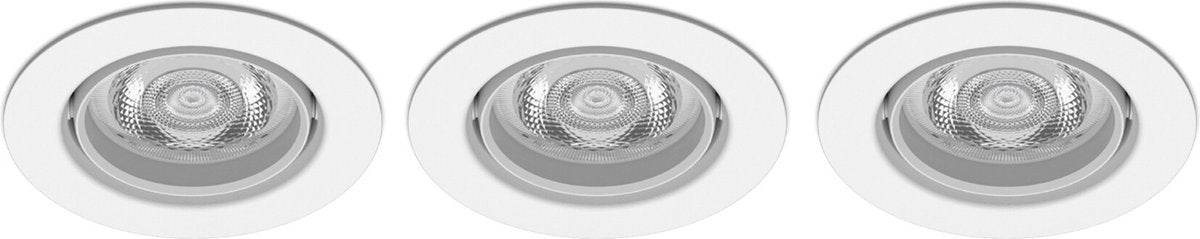Philips led philips impala inbouwspot - 3-lichts - wit - rond