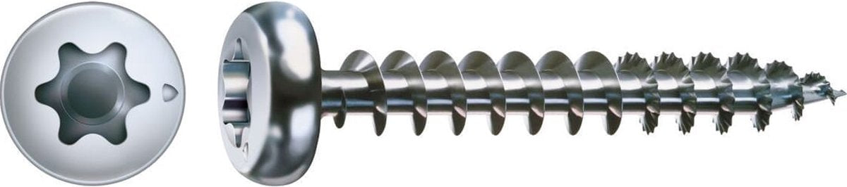 Spax Torx-Holzschraube mit konvexem Kopf – 5,0 x 16 mm – T10 – 16 Stück