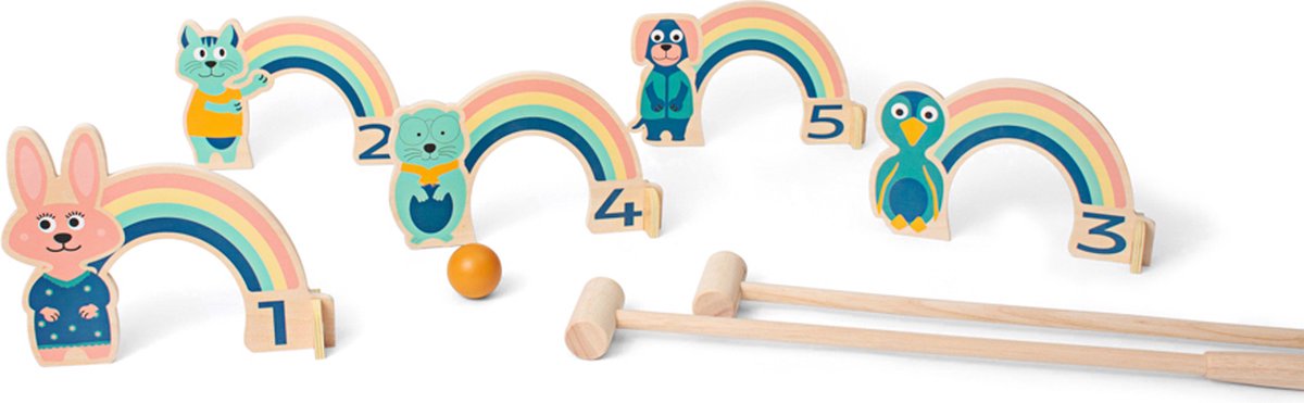 Bs Toys Holzkrocketspiel Regenbogen