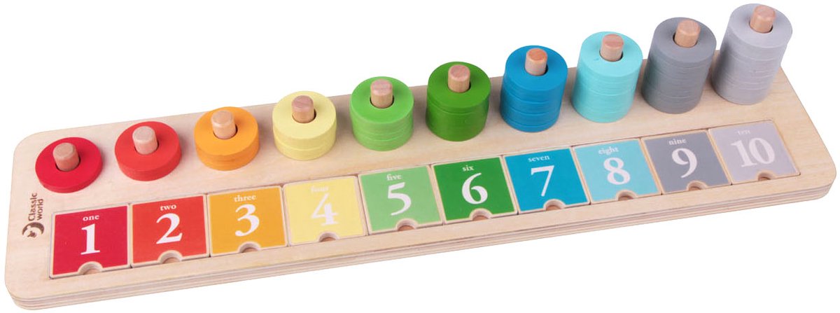Classic World World Stapeltheke aus Holz, 66-tlg.