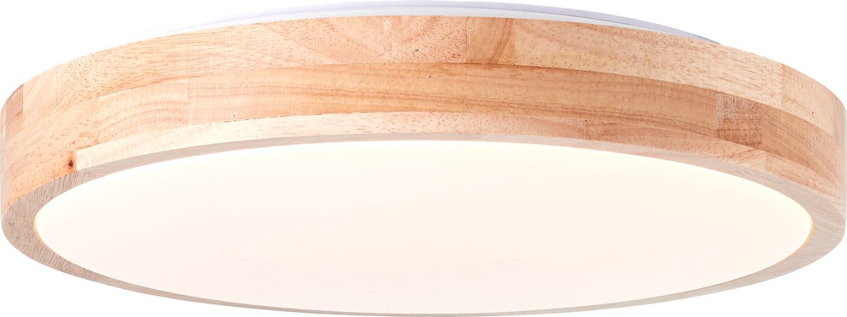 Brilliant Slimline - Deckenleuchte - LED 12w - 3000k-4000k - helle Holzfarbe Weiß