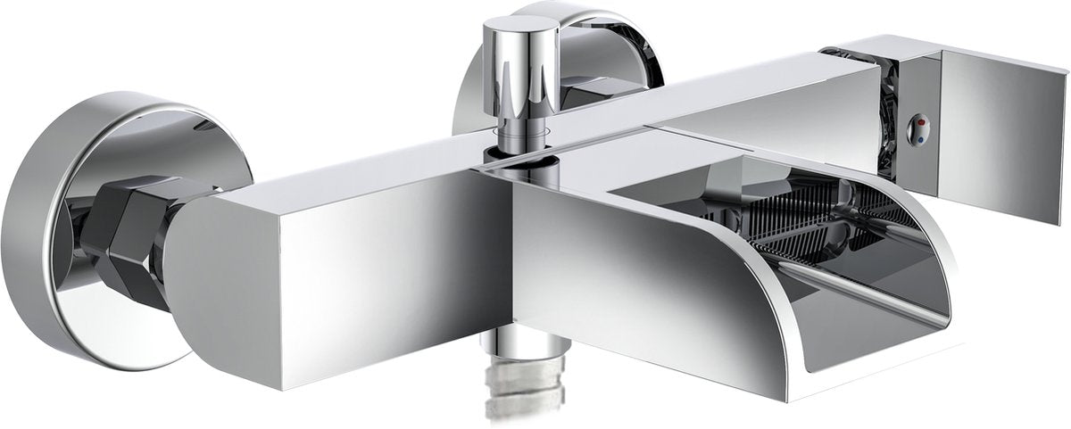 Schütte -Badmixer mit Wasserfallausgang Idrovia Chrom -gelenkt