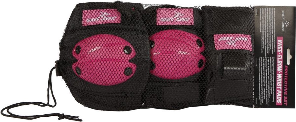 Street Rider Protective Set M - Pink, 6dlg.