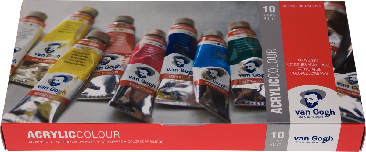 Bruynzeel van Gogh Acrylfarben-Basisset mit 10 Farben in 40-ml-Tuben
