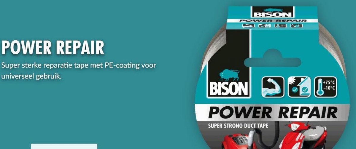 Bison Power-Klebeband grau 10 m x 4,8 cm