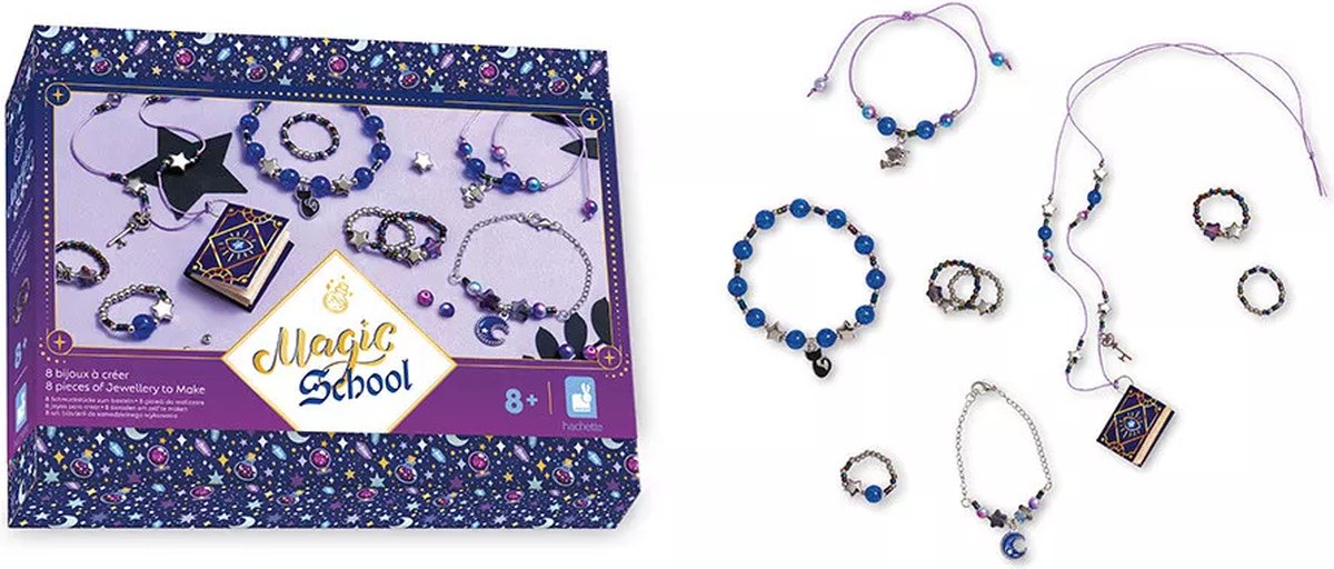 Janod - Zauberschule - Schmuckset - 8 Schmuckstücke zum Selbermachen