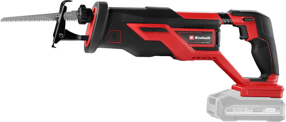 Einhell Akku-Säbelsäge TE-AP 18 26 Li Solo – Power X-Change – 18 V Li-Ion – 0–2.600 t min – Hubhöhe: 26 mm – max. Schnitttiefe (Holz Kunststoff Metall): 180 20 12 mm - inkl. 1x Sägeblatt für Holz - exkl. Akku und Ladegerät