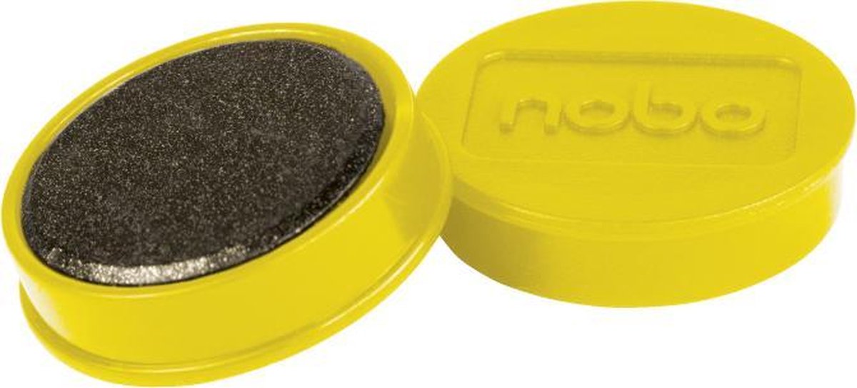 Magnetische Whiteboard-Magnete von Nobo – 10er-Pack – 32-mm-Magnete – Gelb
