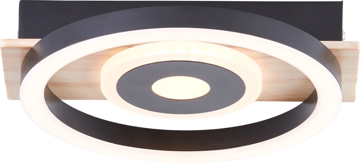 Brilliant maureen – Deckenleuchte – LED 12 W – 3000 K – Schwarz – Holz