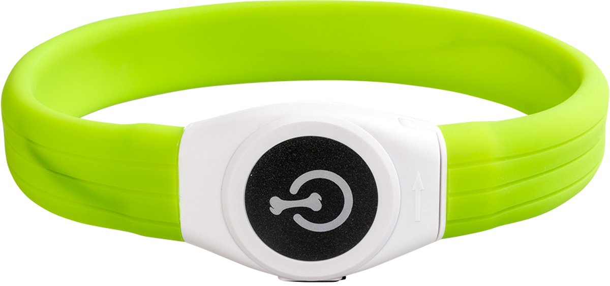 Duvo plus - Haustierbekleidung - Hund - Blitzlichtring Maxi USB Silikon 65x2,5x1cm grün - 1Stk