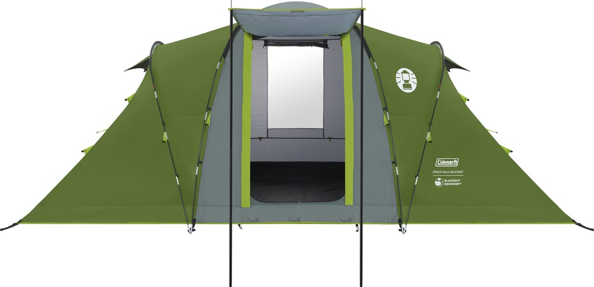 Coleman Spruce Falls 4 Verdunkelungs-Familienzelt – 4-Personen-Zelt – Verdunkelung – wasserdicht – grün