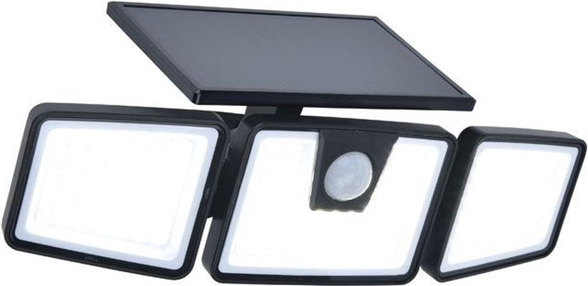 Lutec Briti – Solar-Wandleuchte für den Außenbereich – Strahler mit PIR-Bewegungssensor – LED – 5000 K – Schwarz