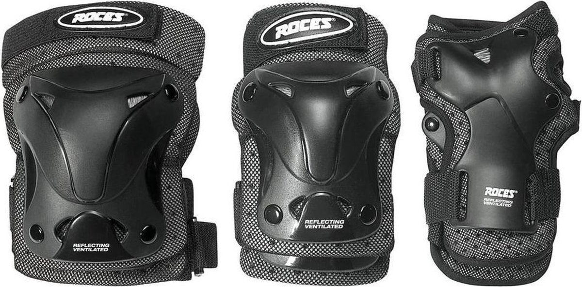 Roces – belüfteter Schlittschuhschutz 3er-Pack – extra luftig leicht – Erwachsene – Schwarz – Größe S