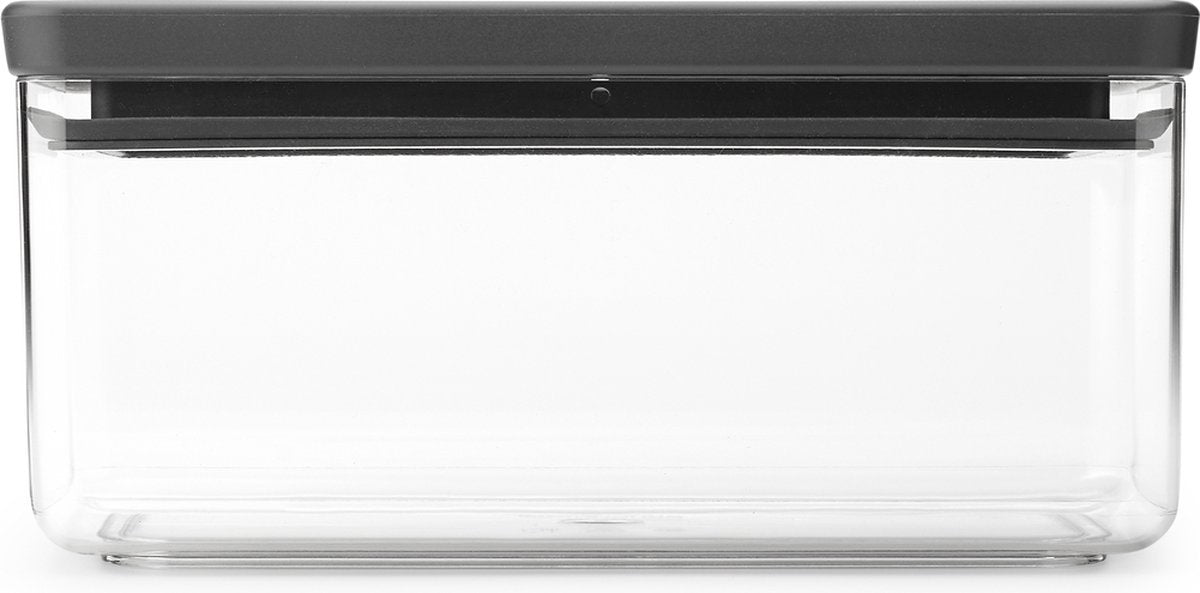 Brabantia lecker+ Vorratsbehälter – stapelbar – 1,5 l – dunkelgrau