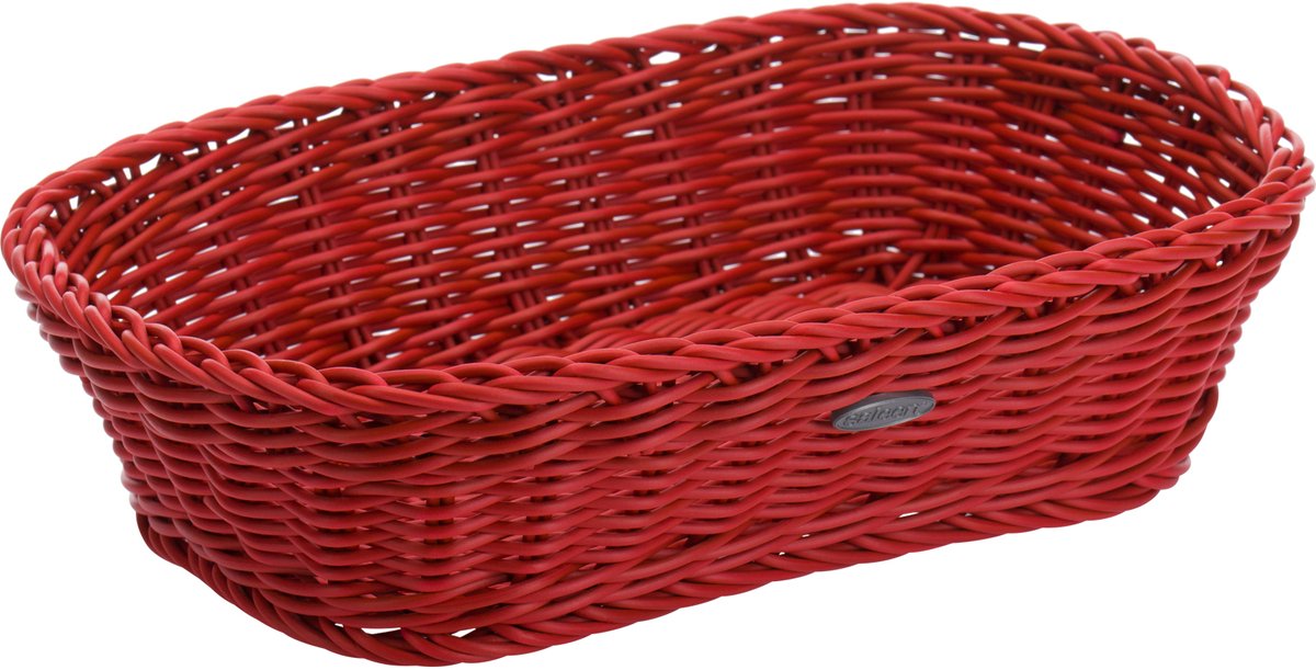 Westmark Multifunktionskorb, geeignet für Hotel und Gastronomie, quadratisch, ca. 26,5 x 19 x 7 cm, Kunstfaser, Saleen Edition, Coolorista, Rubinrot, 02036179101