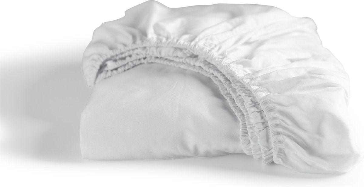 Cinderella - weekend - hoeslaken - 100% katoen - geschikt voor boxspring - 90x200 - tot 25 cm matrashoogte - wit