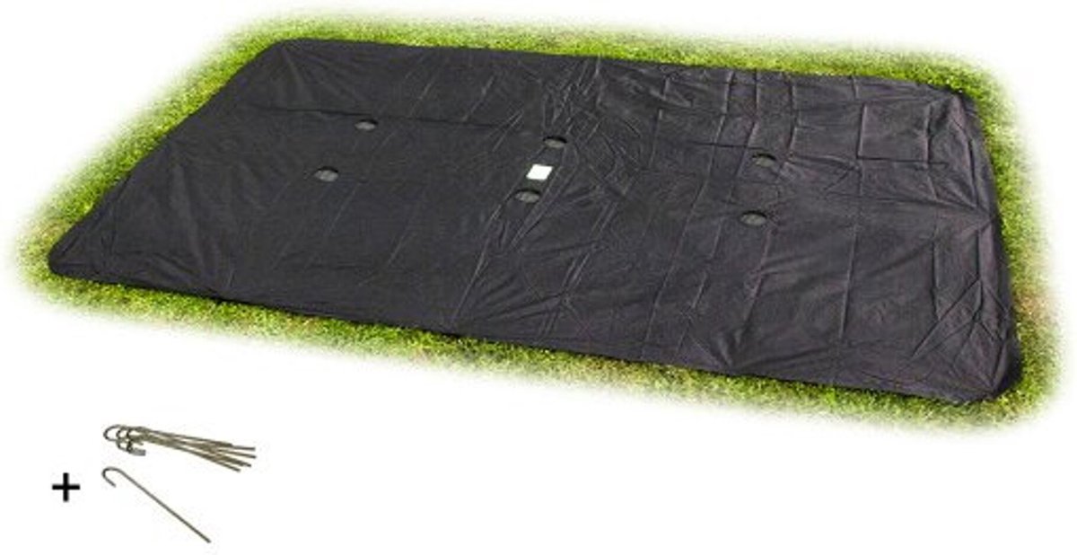 Exit toys exit groundlevel trampoline afdekhoes 244x366cm - trampoline beschermhoes - weerbestendig - rechthoekig - afdekzeil