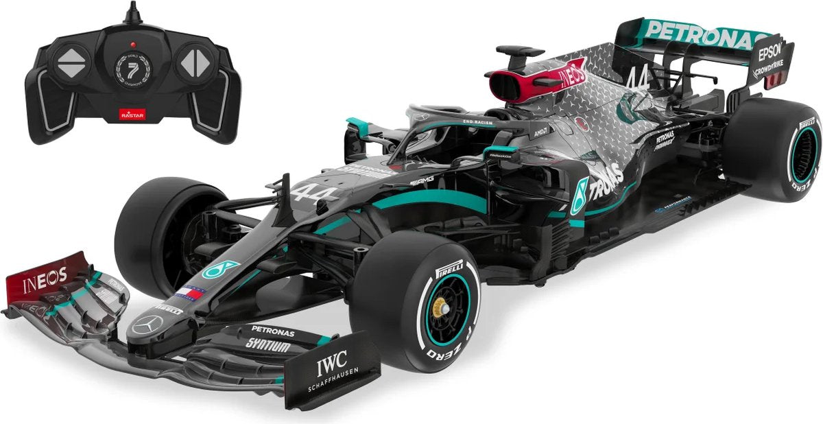 Jamara RC-Fahrzeugauto – 402107 RC F1 Mercedes-AMG W11 EQ Performance – Hamilton – 2,4 GHz RC-Modell fertig – 1:18 gesteuertes Auto