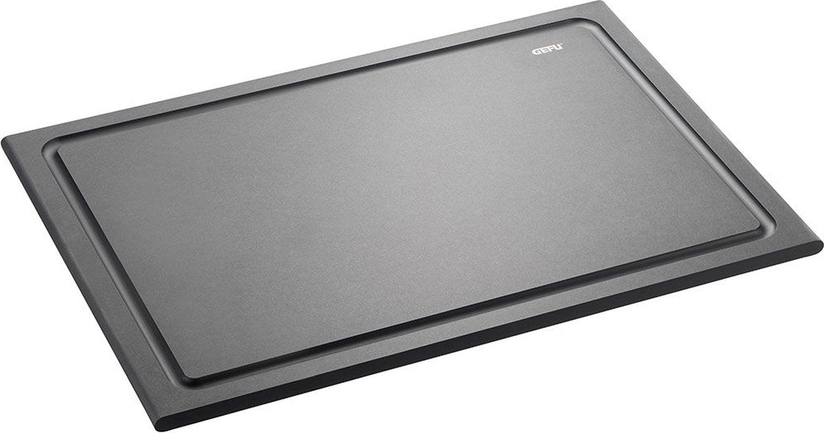 Gefu Slize Schneidebrett mittel – 37 x 25 cm – mit Saftkanal – nachhaltiger Holzverbund