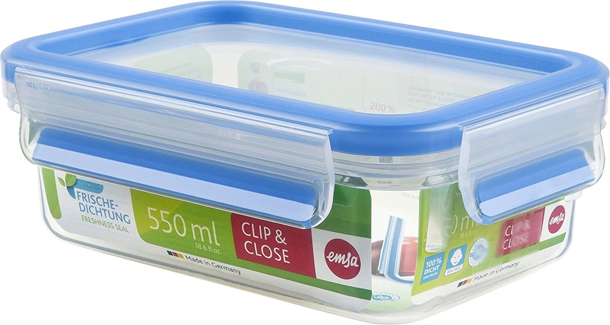 EMSA 508538 Clip Close Versholding Box 0,55L Blau