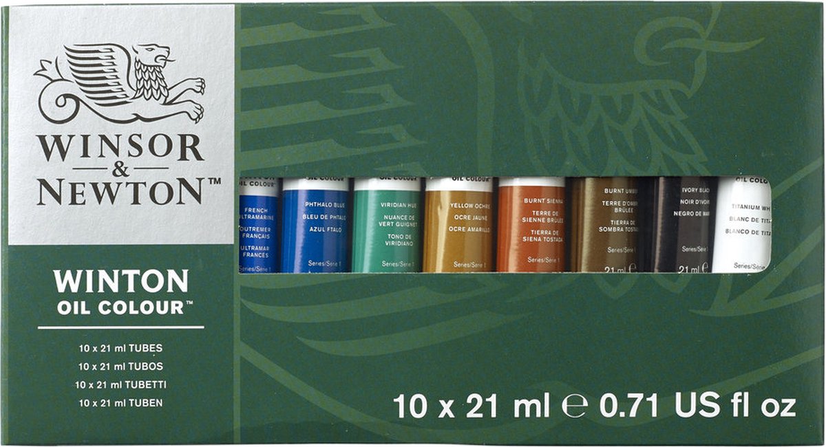 Winsor Newton 1490697 Winton Ölfarben-Starterset – 10 × 21 ml – Ölfarbe für Künstler und Anfänger