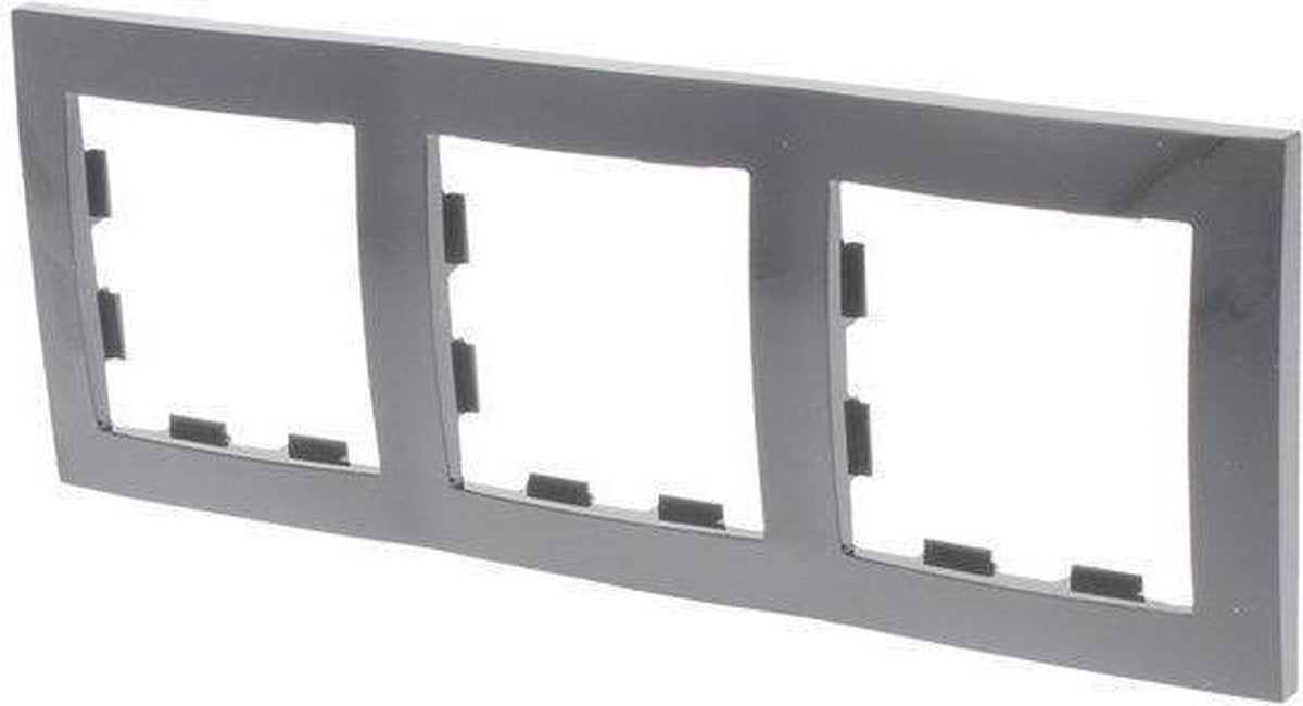 Smartwares Q-Link S2 Abdeckrahmen integriert dreifach anthrazit