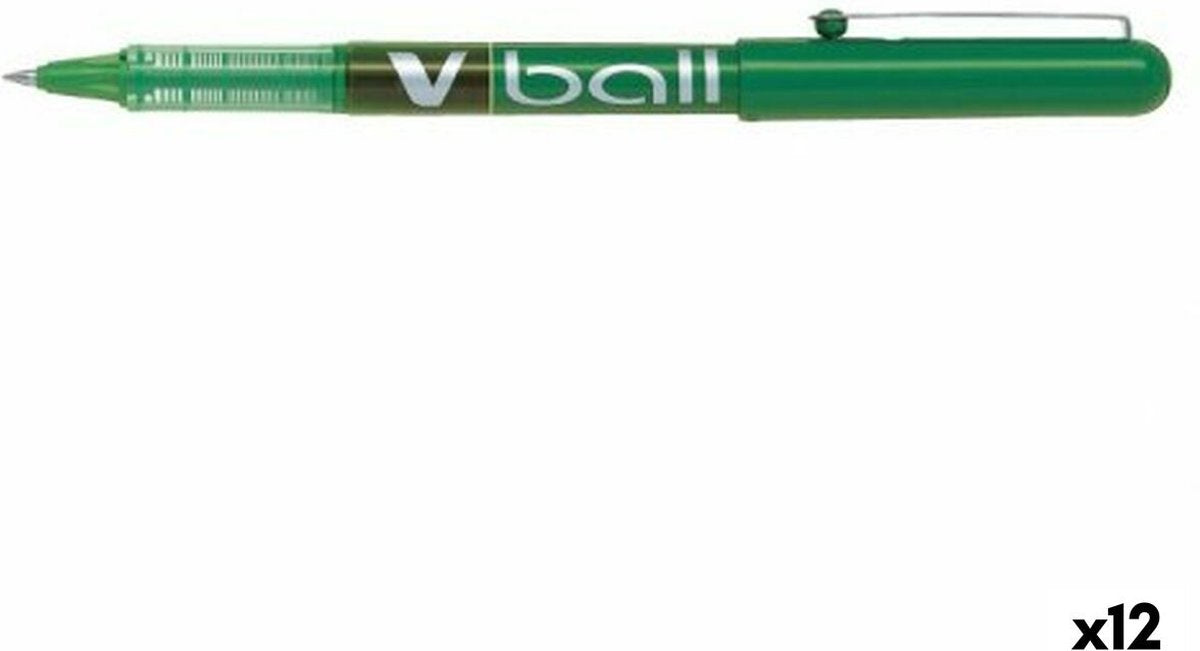 Pilotenroller V-Kugel grüner Ball 0,5 mm (12 Stück)