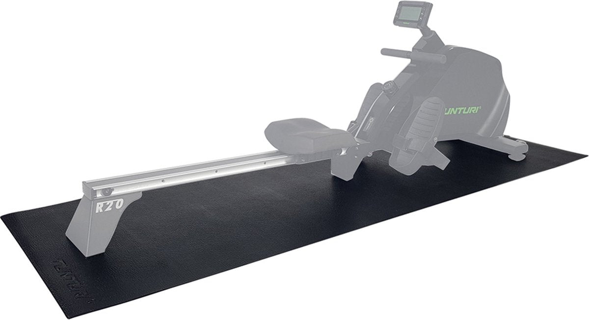 Tunturi roeitrainer mat - vloerbeschermer - beschermmat - 227 x 90 x 0,4 cm - zwart