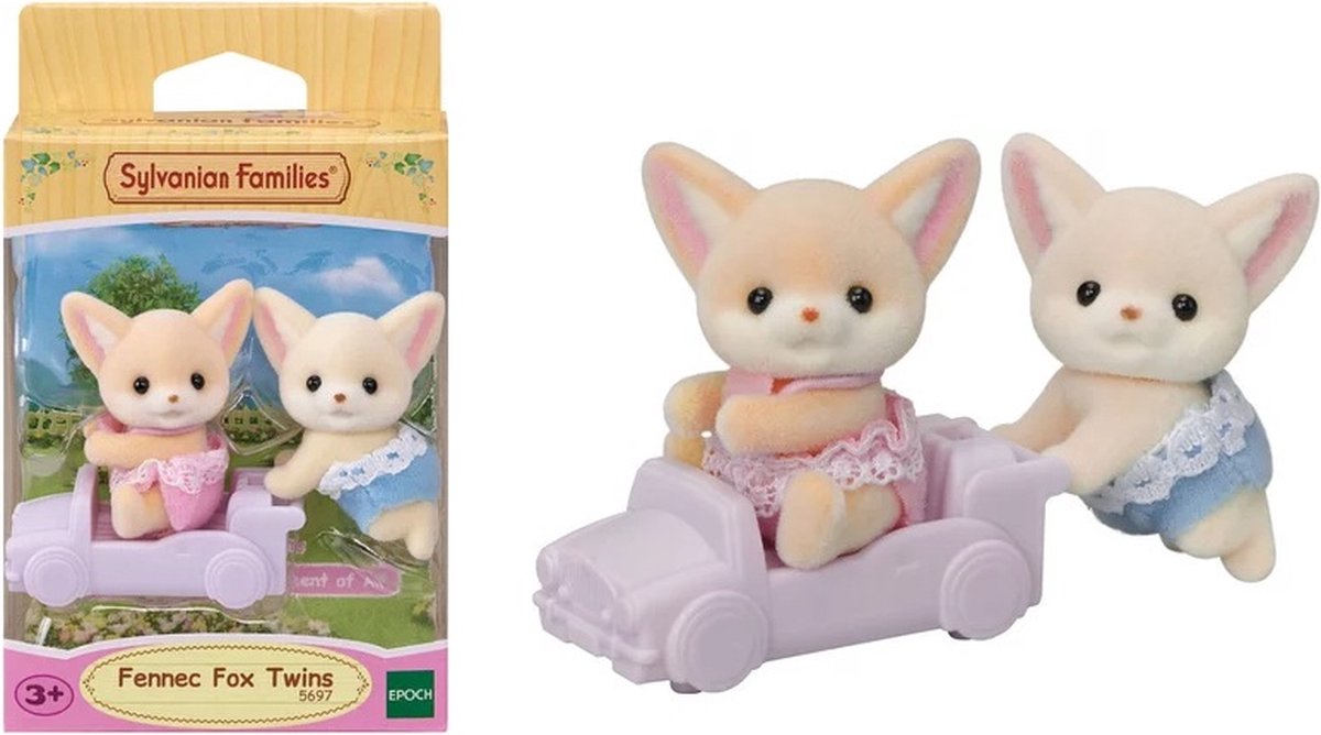 Sylvanian families 5697 tweeling woestijn vos-fluweelzachte speelfiguren