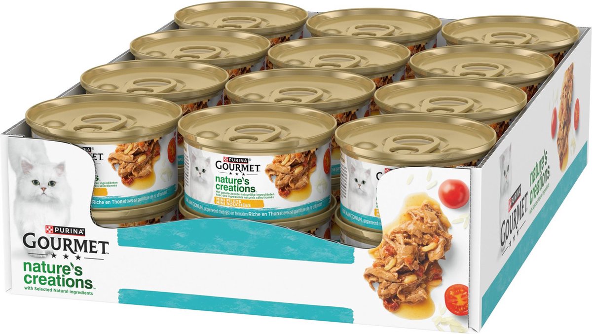 Gourmet Nature's Creations - Nassfutter für Katzen - Thunfisch - 24 x 85 g
