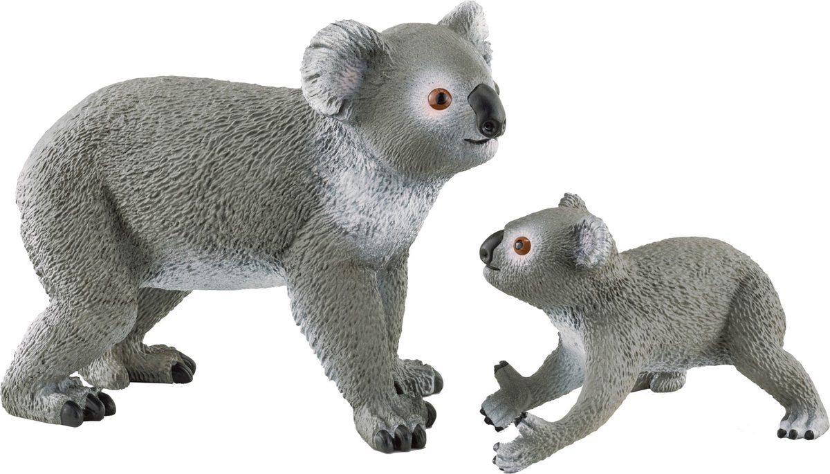 Schleich Wild Life – Koala-Mutter und Baby – Figurenset – Kinderspielzeug für Jungen und Mädchen – 3 bis 8 Jahre – 42566