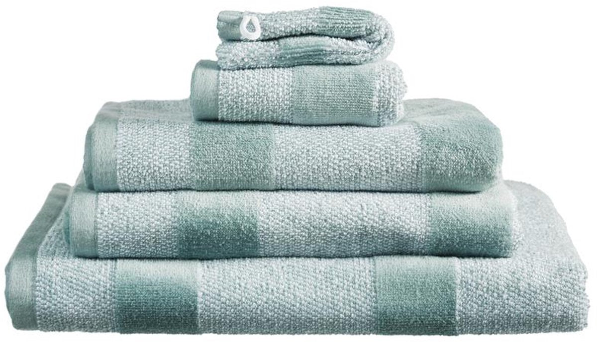 Beddinghouse sheer stripe - gastendoekje - set van 2 - 30x50cm - groen
