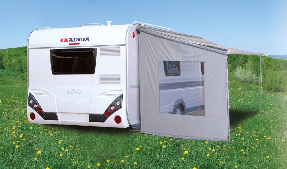 Eurotrail Side Wall Caravan mit Fenster 212 x 230 cm Polyestergrau