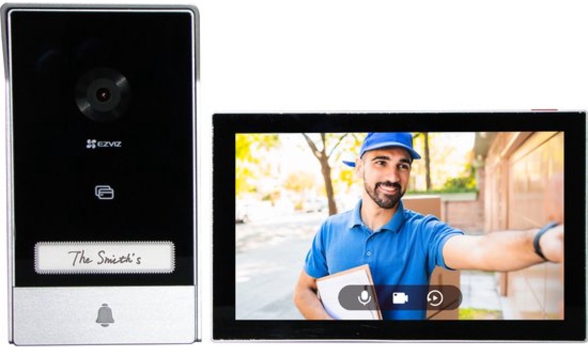 Ezviz HP7 – Video-Gegensprechanlage – 2K – Touch-Monitor – Video-Türsprechanlage mit 7-Zoll-Monitor – Fernentriegelung des Türtors – Wi-Fi 6
