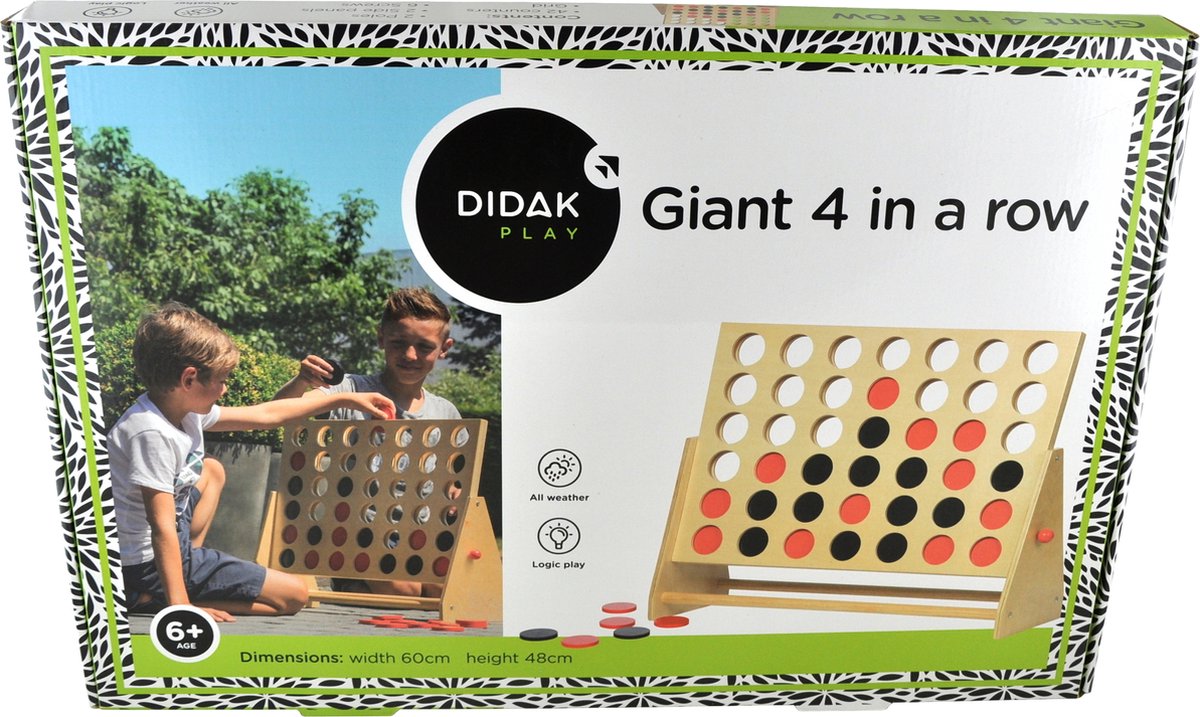 Didak spielt vier in einer Reihe – Holz – 60x48x22 cm