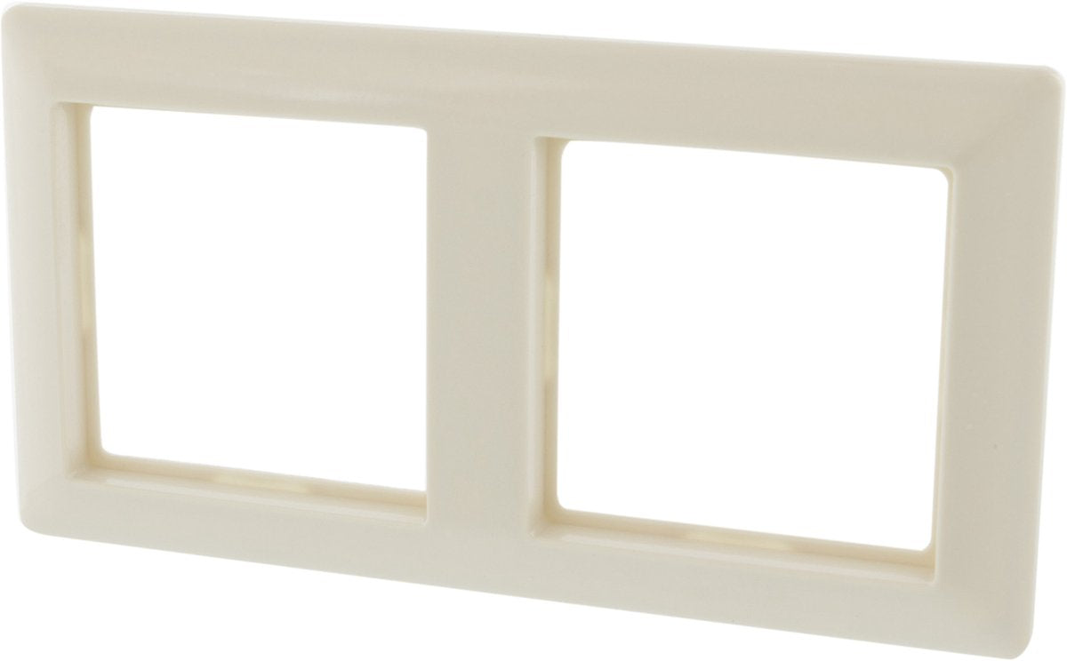 Jung AS500 Einbau-Abdeckplatte – 2-fach – Creme