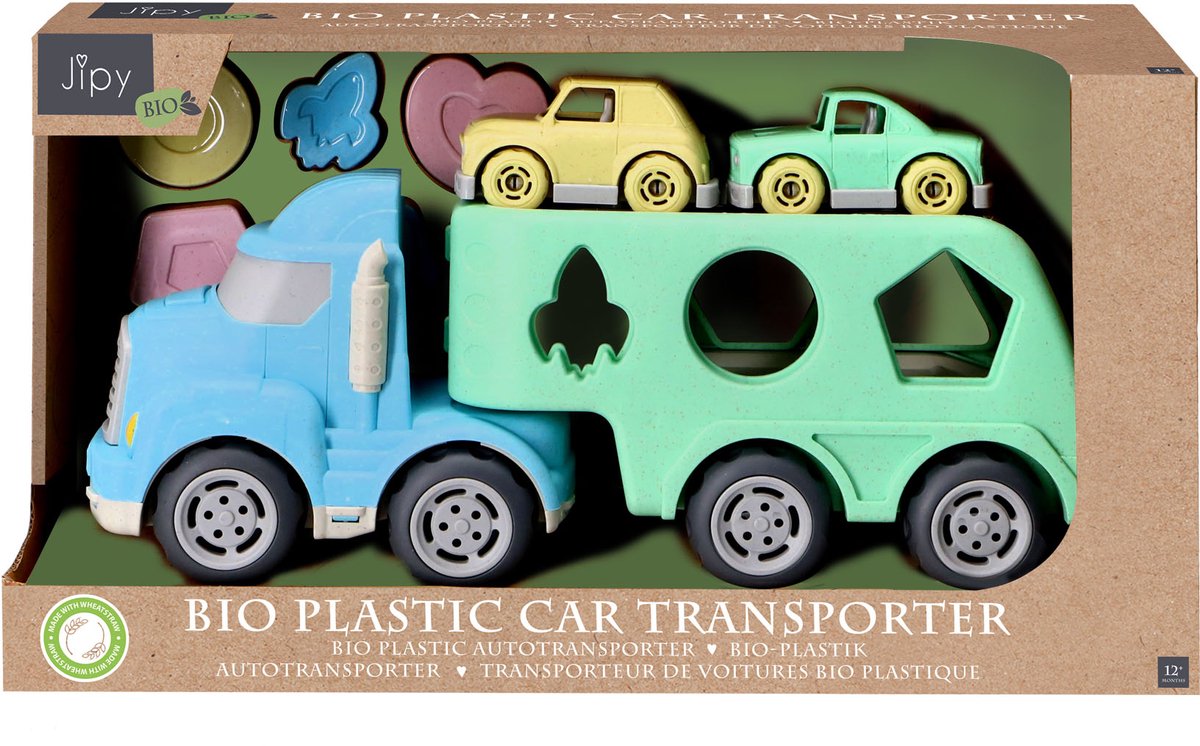 Jipy Biokunststoff-Autotransporter und Formensortierer