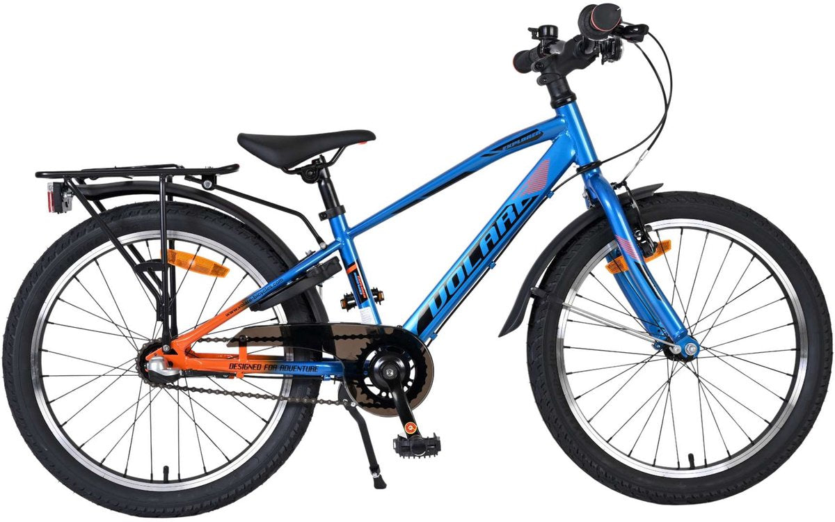Volare explorer kinderfiets - jongens - 20 inch - blauw oranje - nexus 3