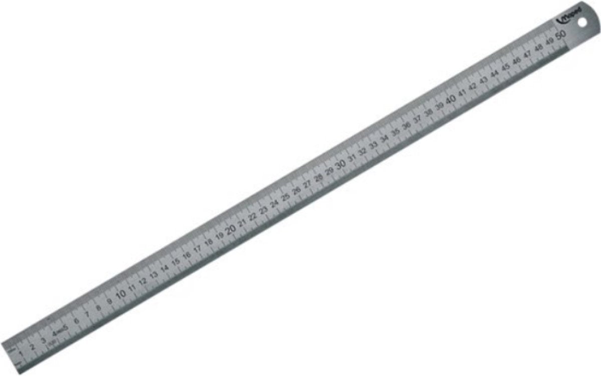 50-cm-Lineal aus Stahl von Maped Office mit eingravierten Graduierungen